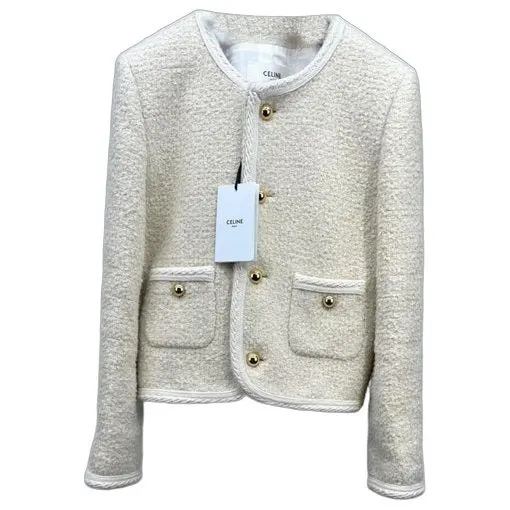 Celine Cashmere Jacket MultiColor Cashmere Never worn, with tag - Front View