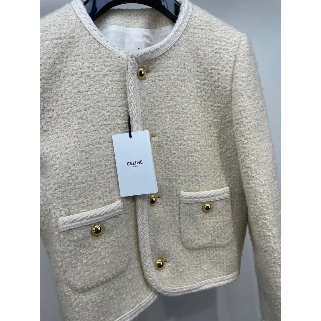 Celine Cashmere Jacket MultiColor Cashmere Never worn, with tag - Model View