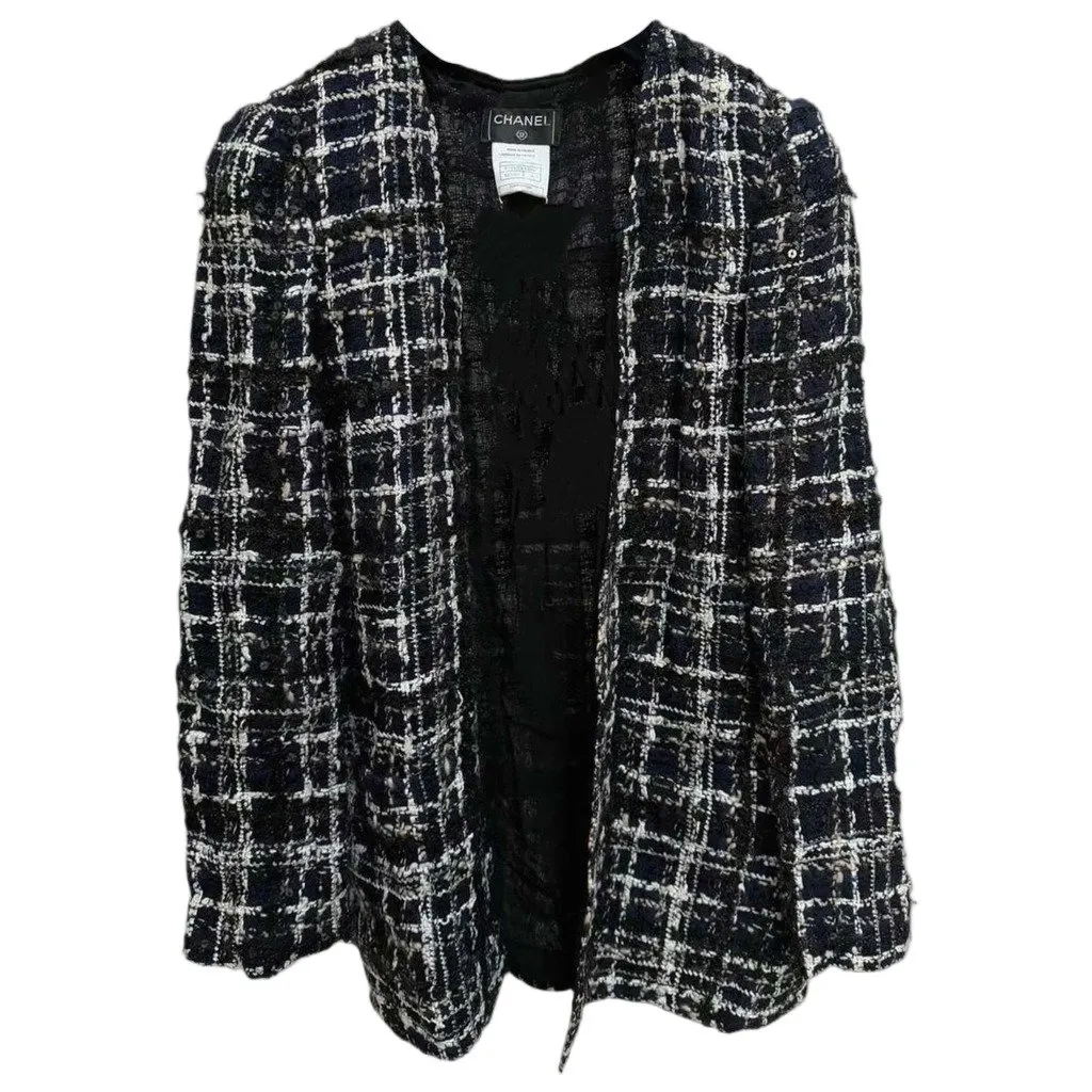 Chanel La Petite Veste Noire Tweed Jacket MultiColor Tweed Very good - Front View