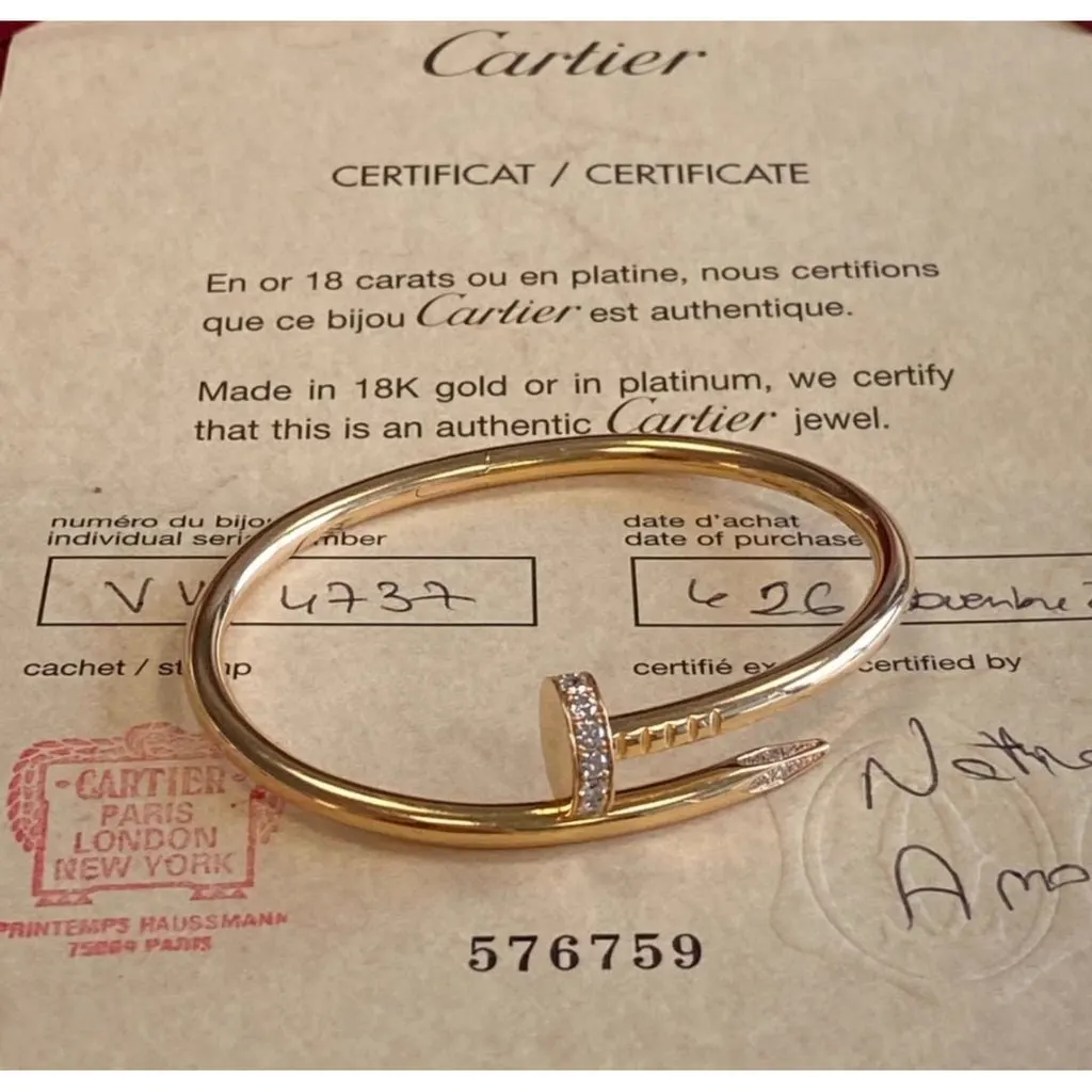 Cartier Juste Un Clou PM Pink Gold Bracelet MultiColor Very good - Back View