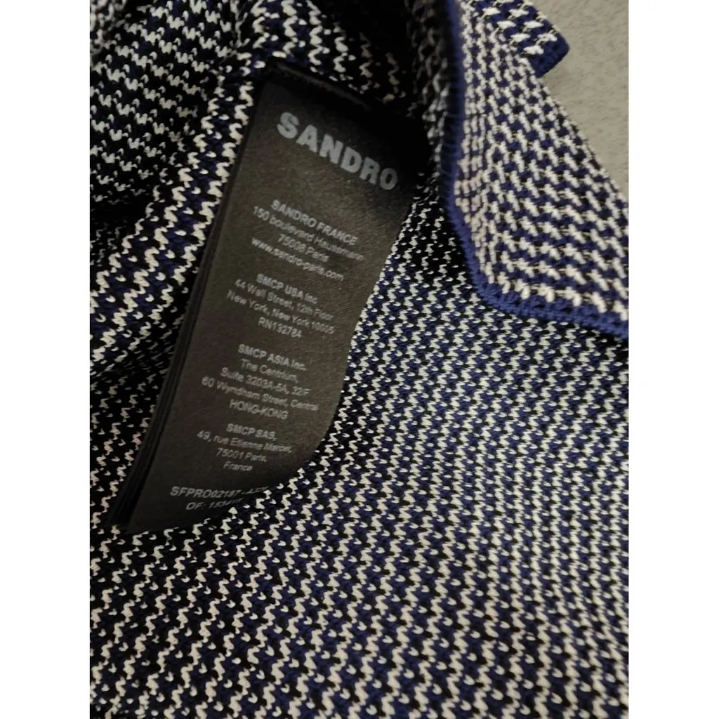Sandro Navy Synthetic Dress Navy Very good - Model View