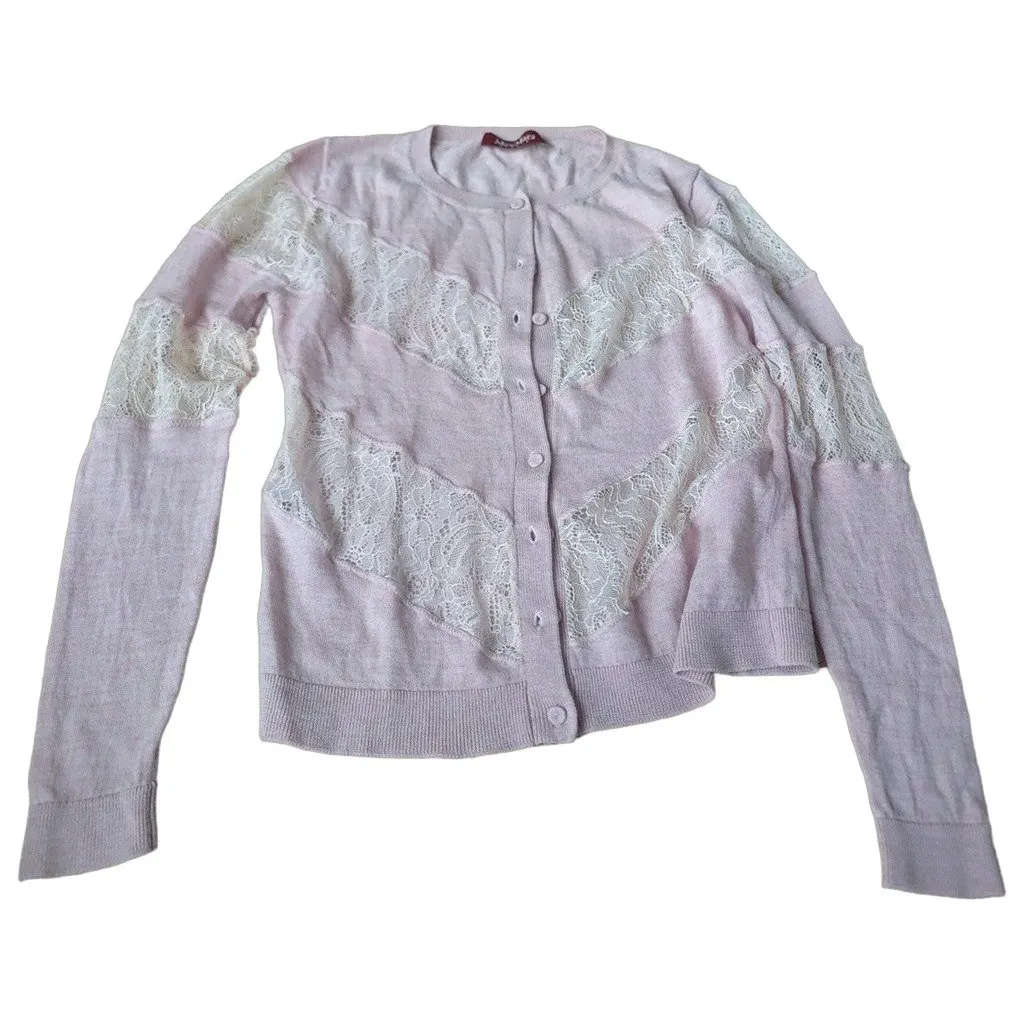 Max Mara Pink Wool Knitwear Pink Wool Very good - Front View