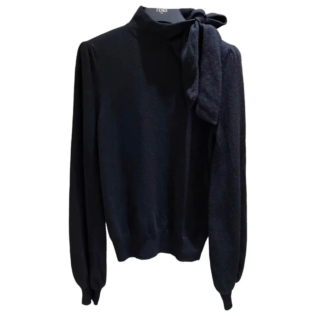 Celine Black Wool Knitwear Black Wool Never worn, with tag - Front View