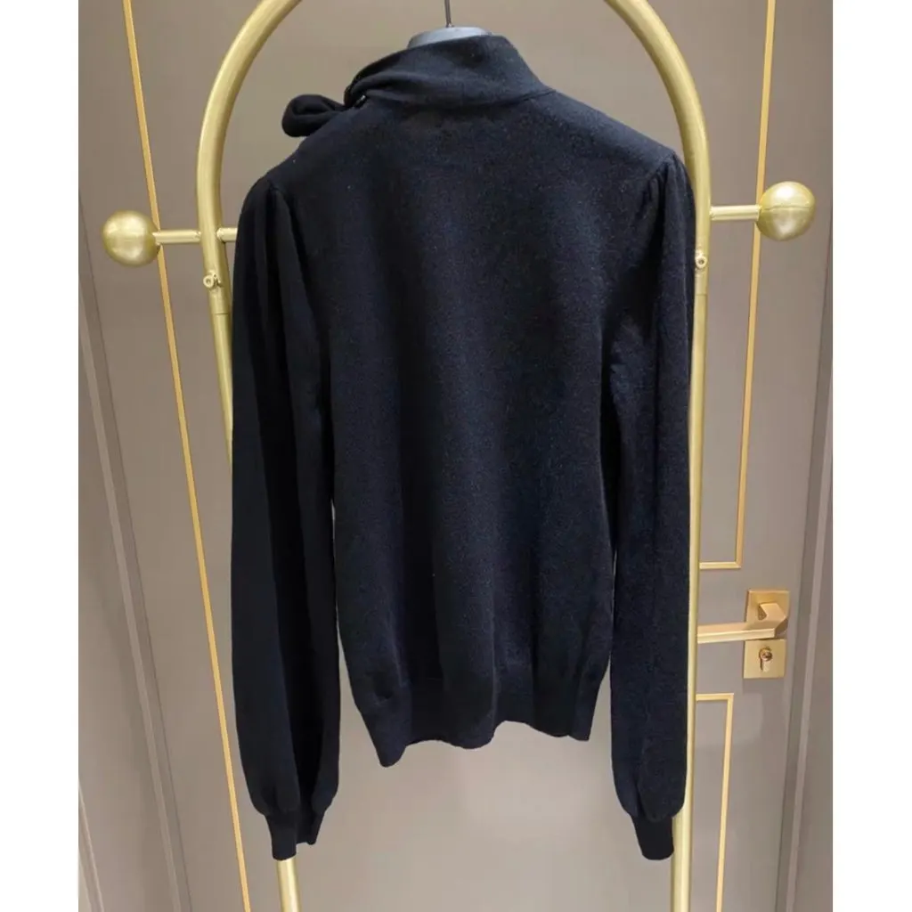 Celine Black Wool Knitwear Black Wool Never worn, with tag - Back View