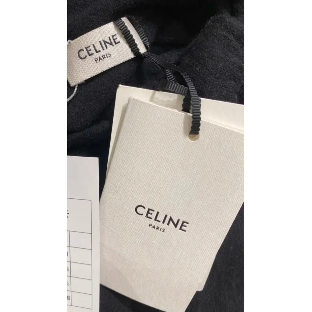 Celine Black Wool Knitwear Black Wool Never worn, with tag - Inside View
