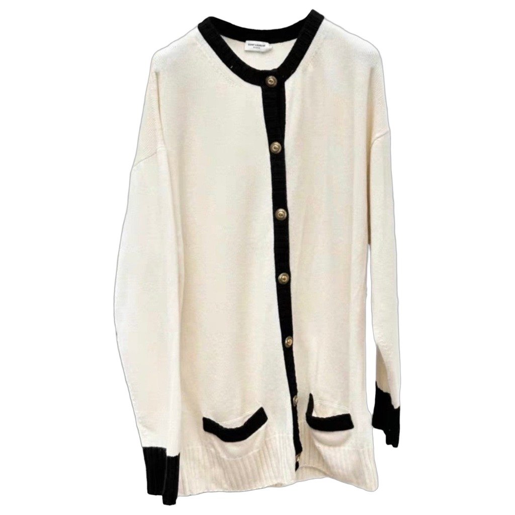 Saint Laurent Tricot Cardigan - '90s Black FR 36 Wool