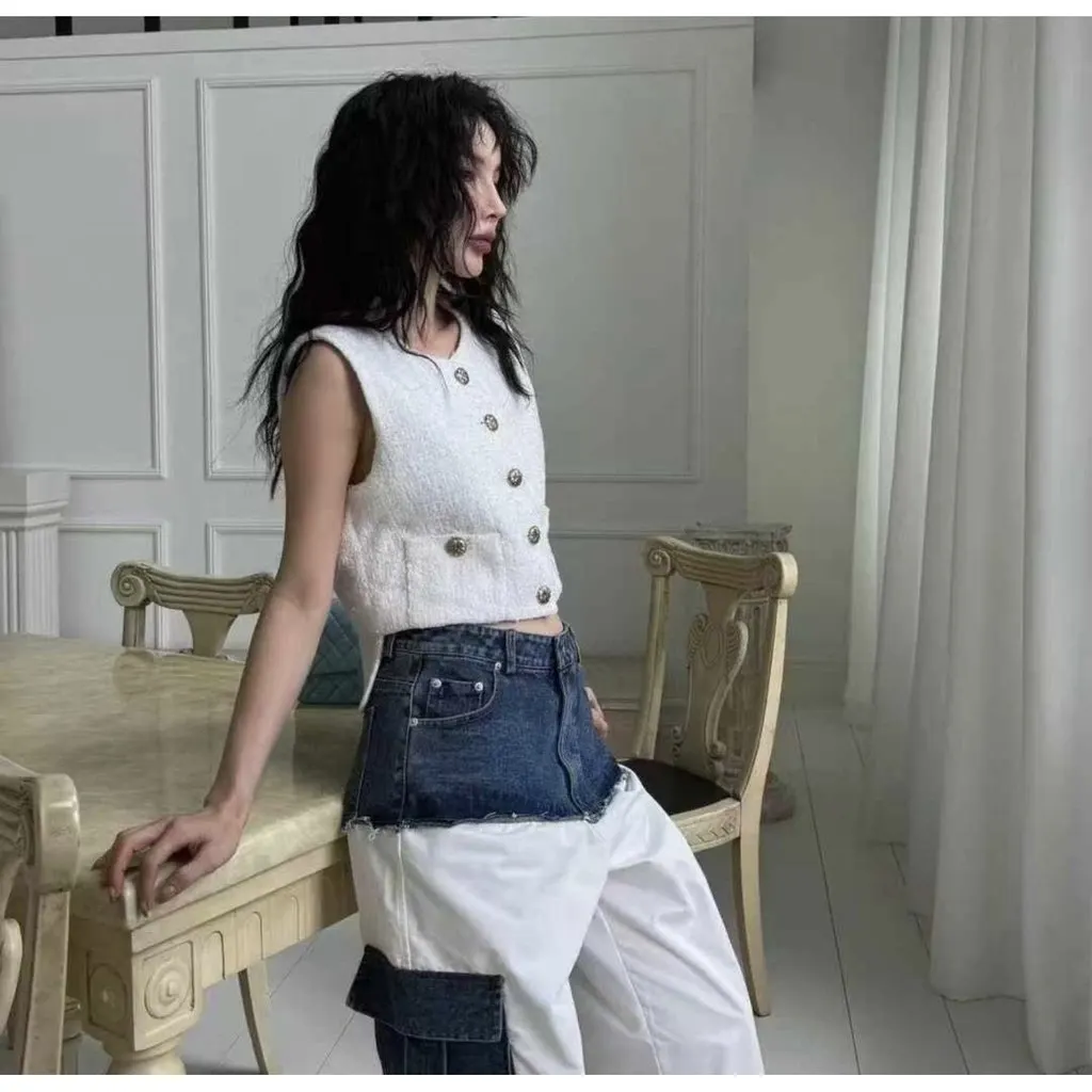 Chanel White Tweed Top White Tweed Very good - Box View