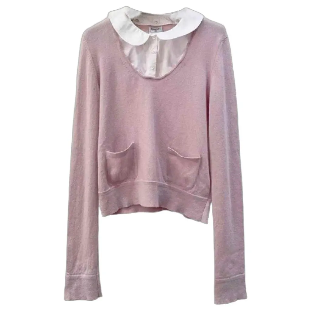 Chanel Pink Cashmere Knitwear Pink Cashmere Very good - Front View