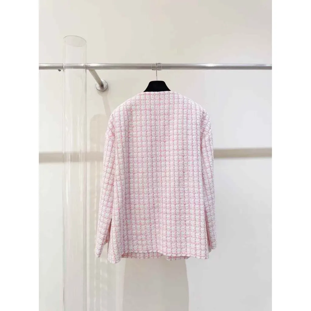 Chanel La Petite Veste Noire Pink Tweed Jacket Pink Tweed Very good - Back View