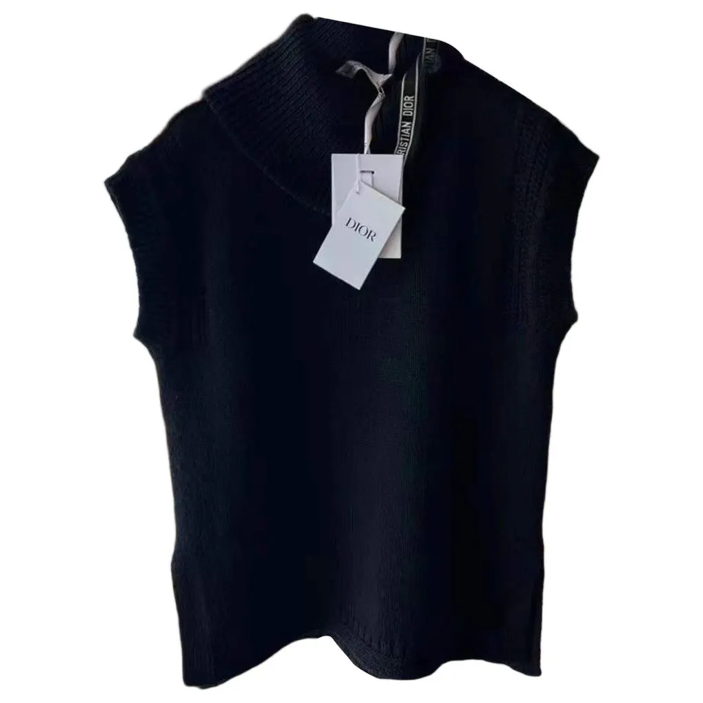 Dior Black Wool Knitwear Black Wool Never worn, with tag - Front View