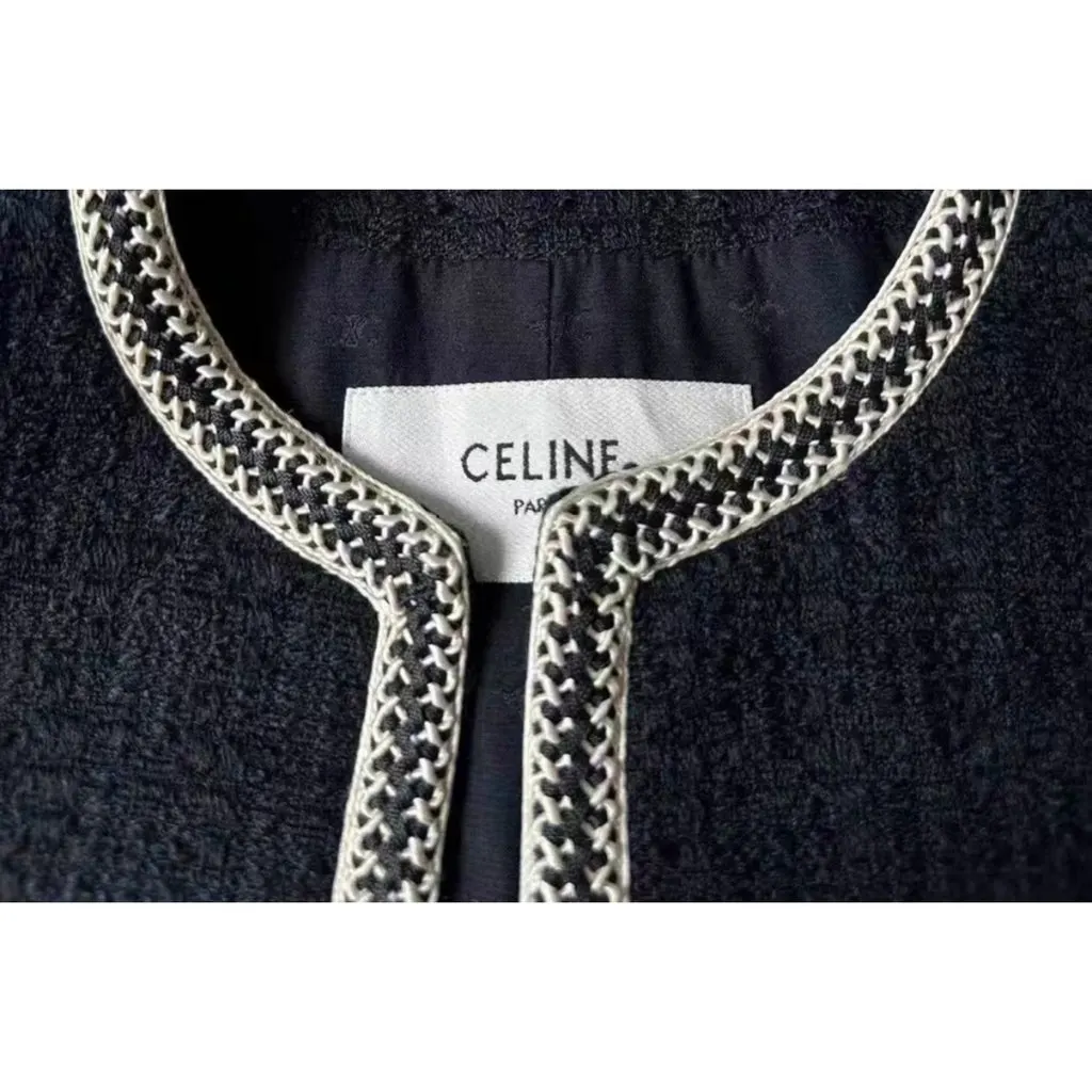 Celine Black Wool Jacket Black Wool Very good - Inside View