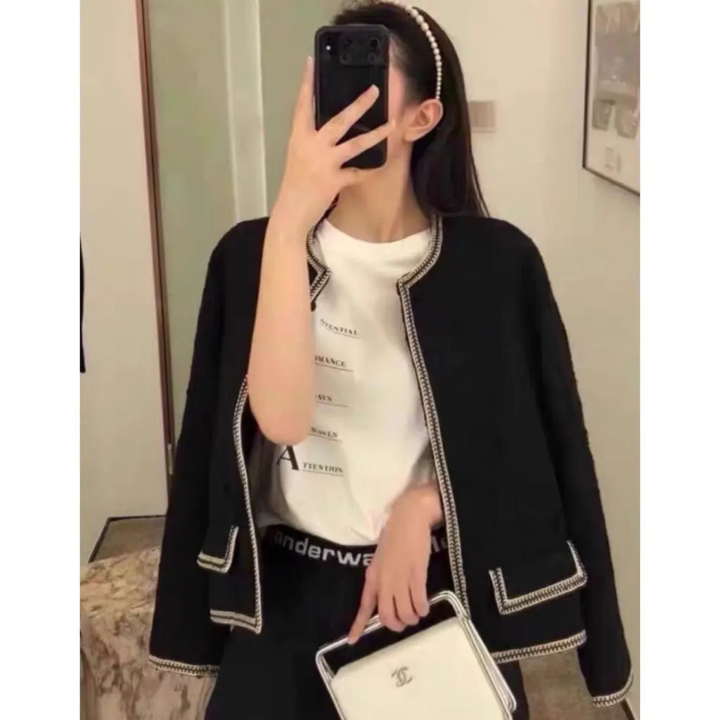 Celine Black Wool Jacket Black Wool Very good - Model View