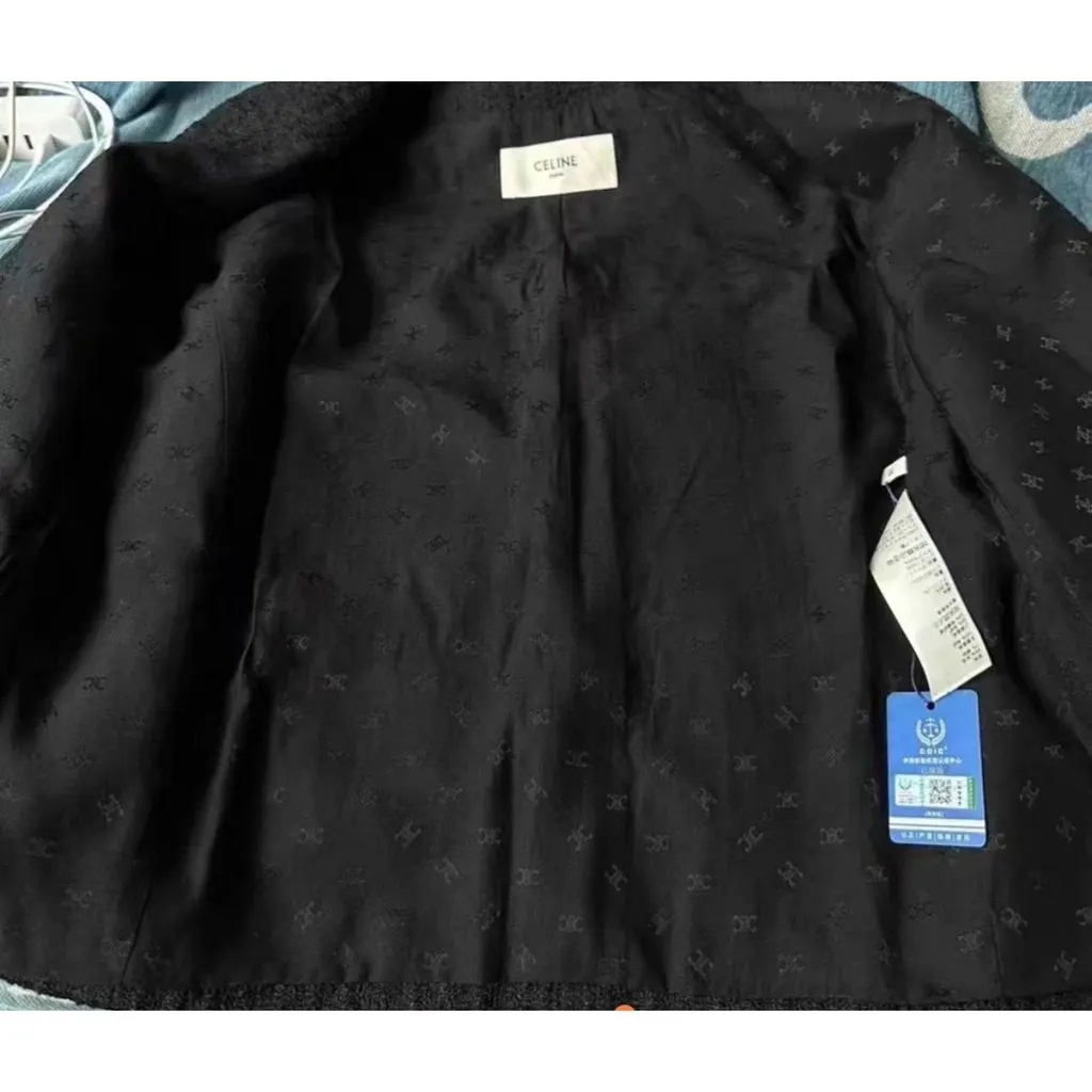 Celine Black Wool Jacket Black Wool Very good - Box View
