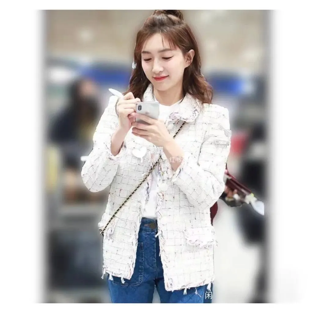 Chanel La Petite Veste Noire Tweed Jacket MultiColor Tweed Very good - Model View