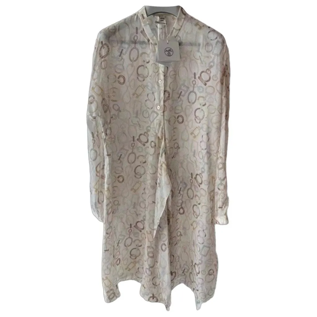Hermes Silk Dress MultiColor Silk Never worn, with tag - Front View