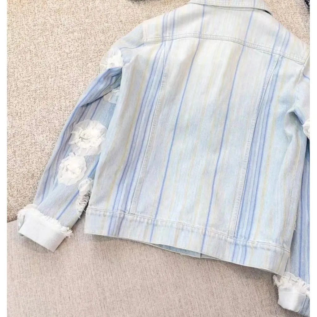 Chanel Blue Cotton Trench Coat Blue Cotton Very good - Back View