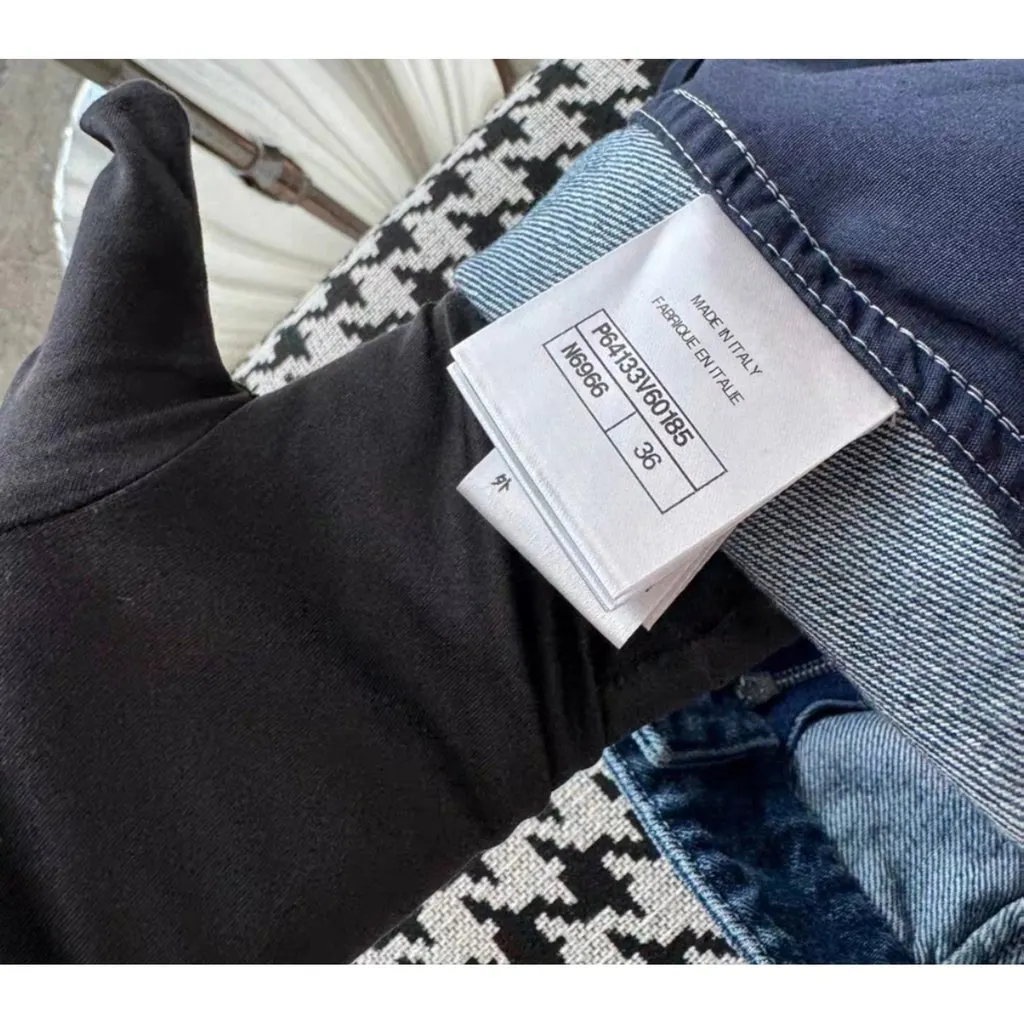 Chanel Blue Cotton Skirt Blue Cotton Very good - Box View
