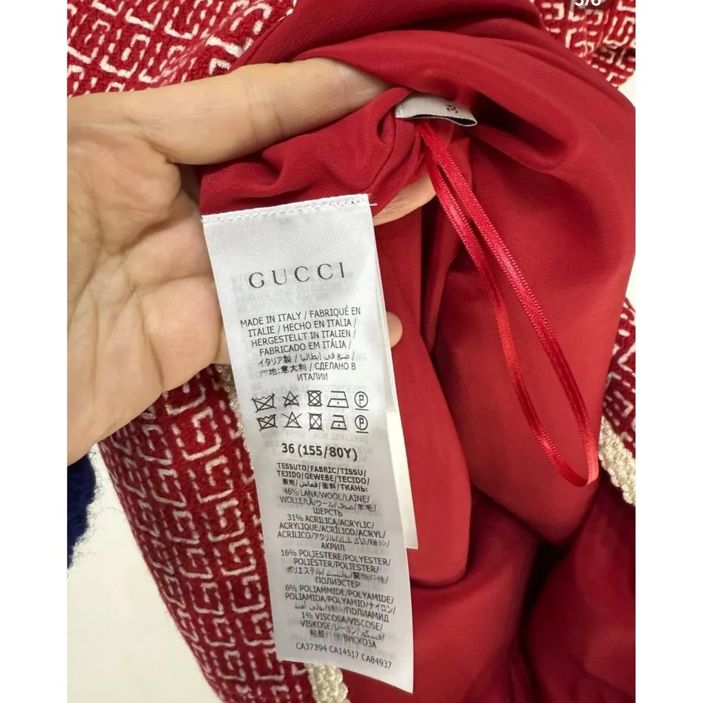 Gucci Wool Dress MultiColor Wool Never worn, with tag - Inside View