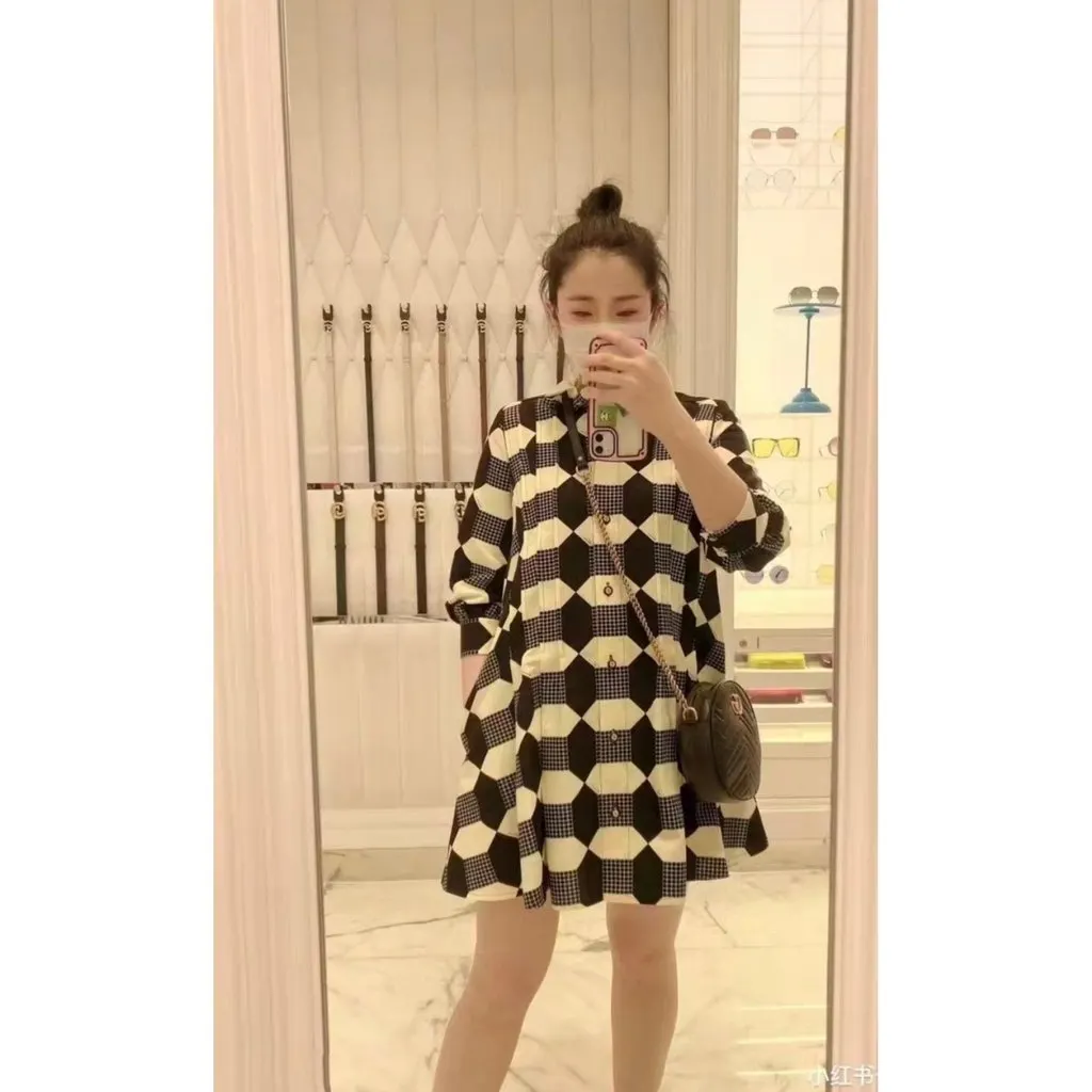 Gucci Cotton Dress MultiColor Cotton Very good - Model View