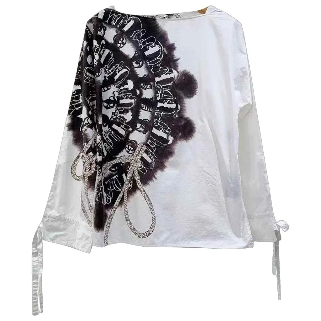 Hermes White Cotton Top White Cotton Very good - Front View