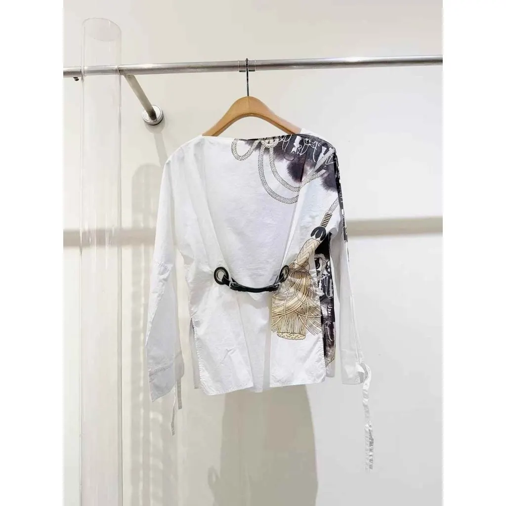Hermes White Cotton Top White Cotton Very good - Back View