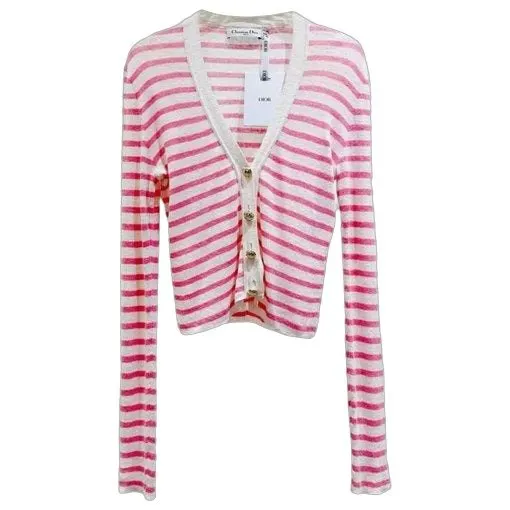Dior J'Adior Linen Knitwear MultiColor Linen Never worn, with tag - Front View