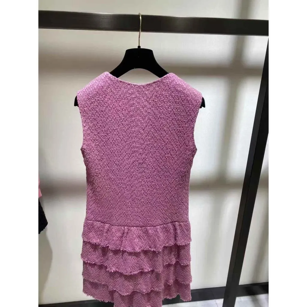 Chanel Cotton Dress MultiColor Cotton Very good - Back View