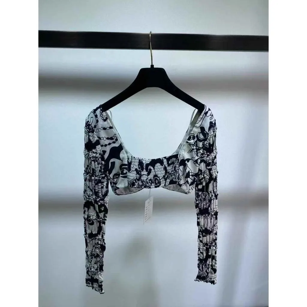 Chanel Silk Top MultiColor Silk Very good - Back View