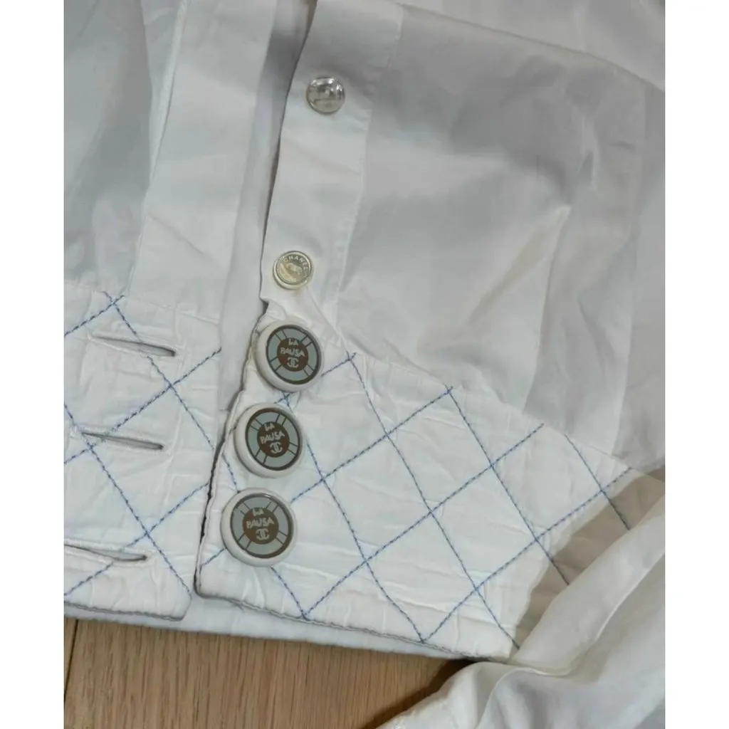 Chanel White Cotton Top White Cotton Very good - Box View
