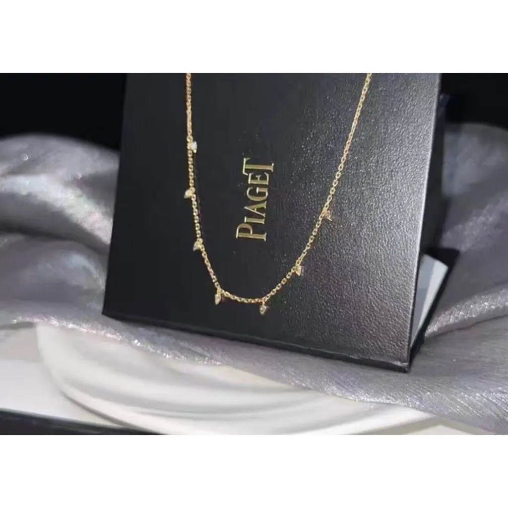 Piaget Pink Gold Necklace MultiColor Lace Very good - Box View