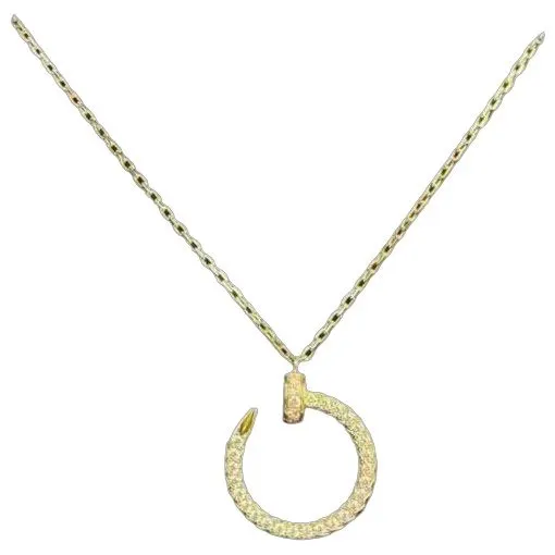 Cartier Juste Un Clou Pink Gold Necklace MultiColor Lace Very good - Front View