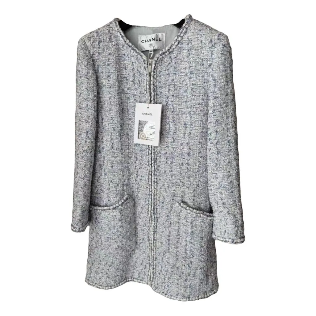 Chanel Tweed Coat MultiColor Tweed Never worn, with tag - Front View