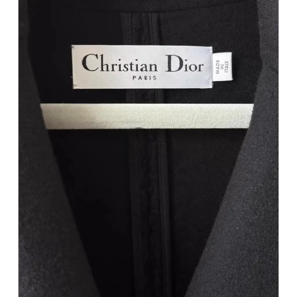 Dior Black Cashmere Coat Black Cashmere Very good - Inside View