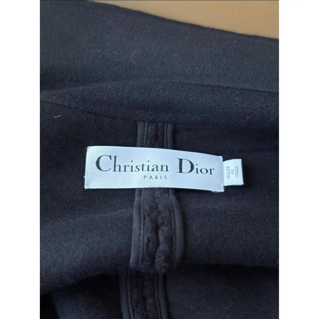 Dior Black Cashmere Coat Black Cashmere Very good - Box View