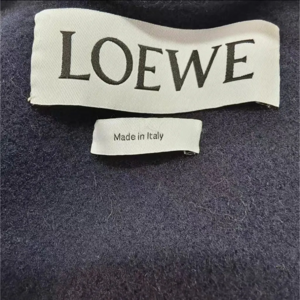 Loewe Navy Wool Coat Navy Wool Very good - Box View