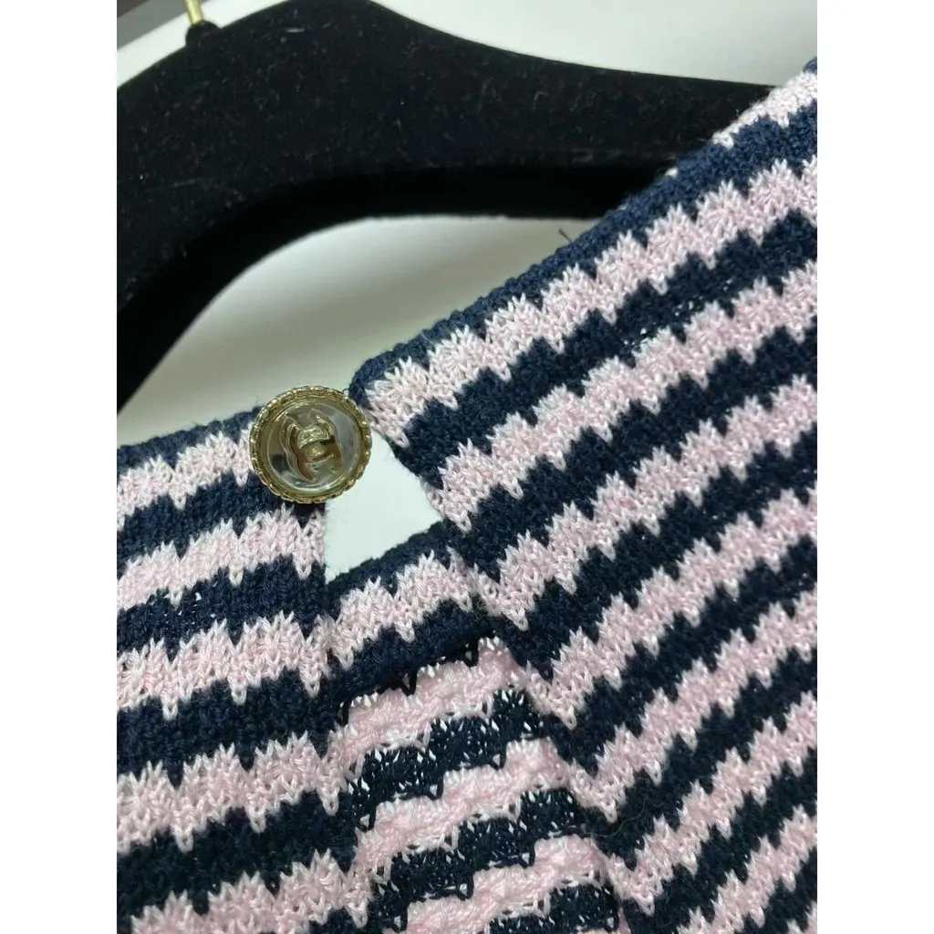 Chanel Tweed Dress MultiColor Tweed Very good - Model View