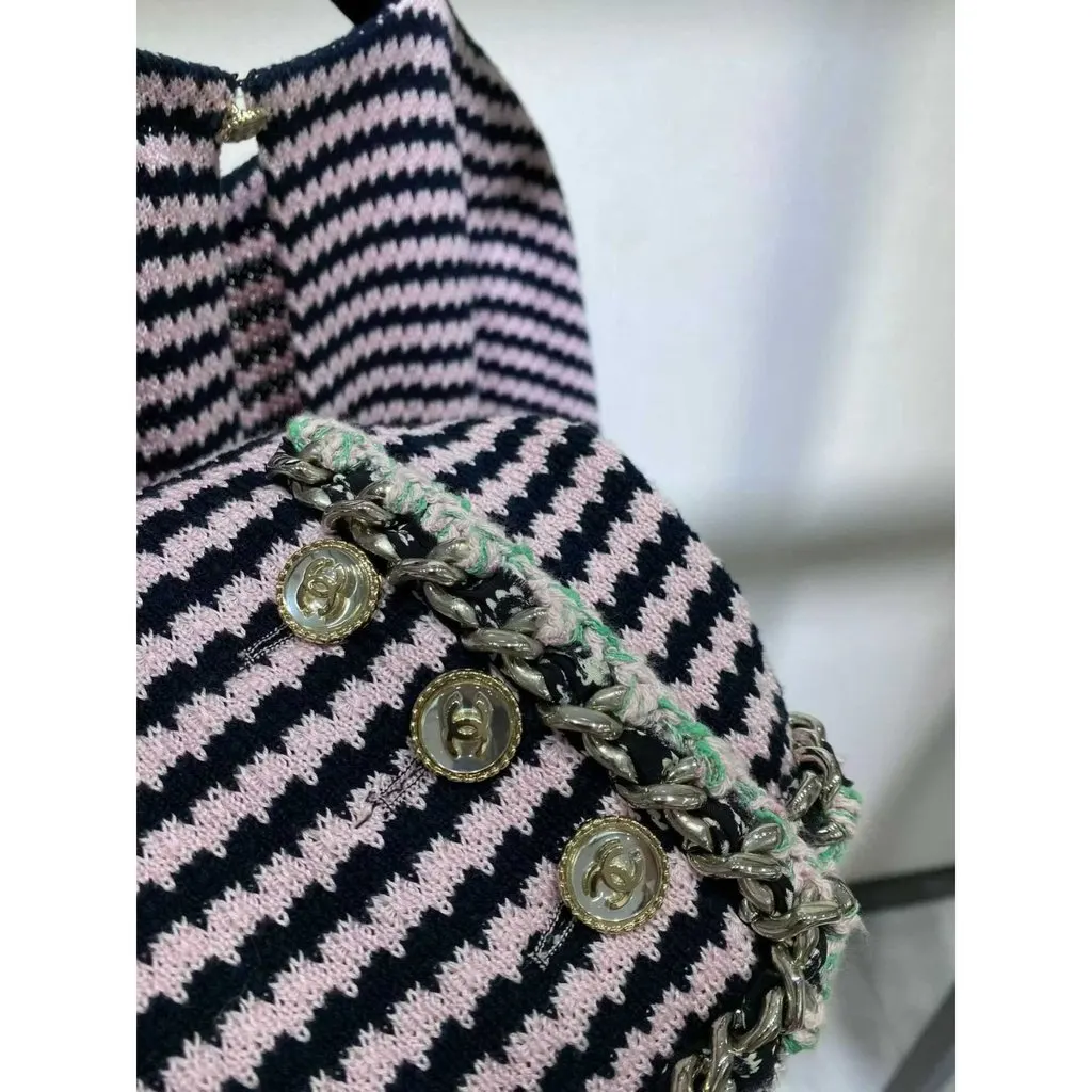 Chanel Tweed Dress MultiColor Tweed Very good - Box View