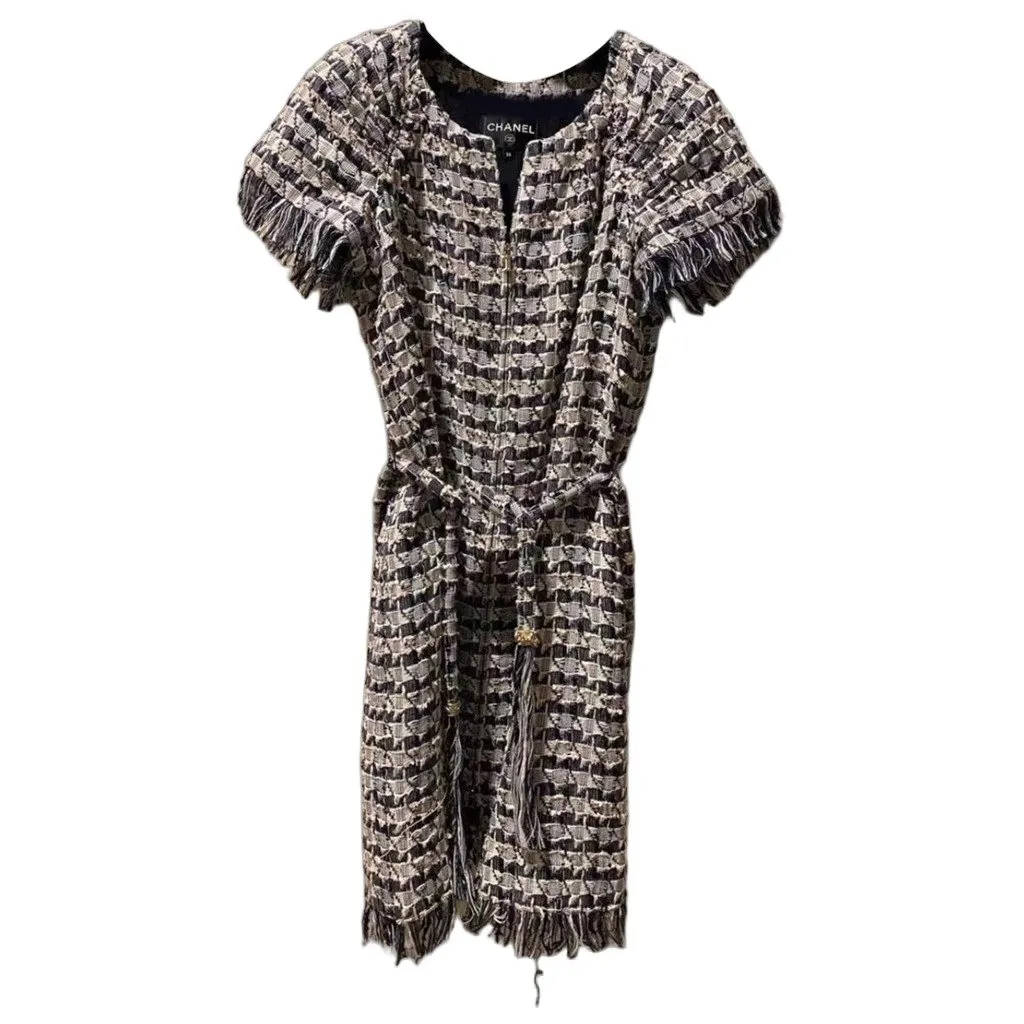 Chanel Tweed Dress MultiColor Tweed Very good - Front View