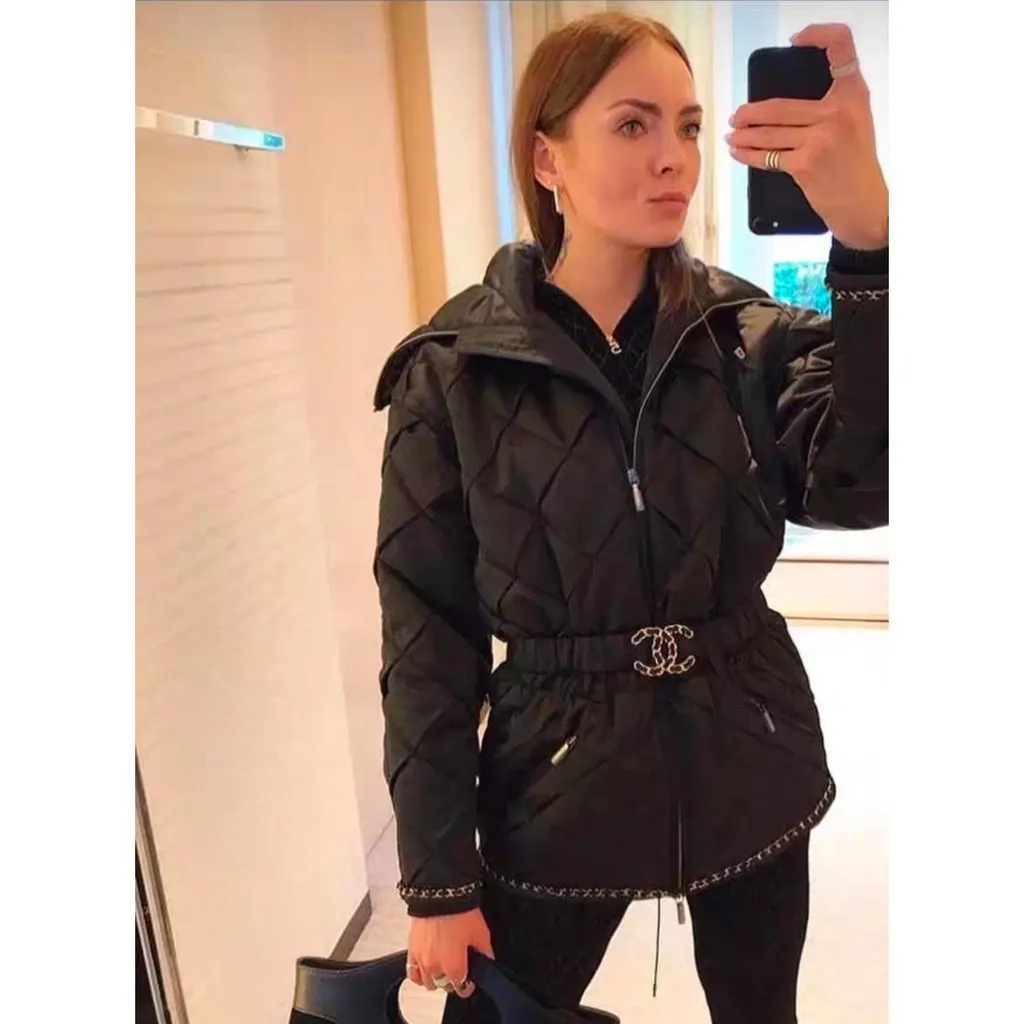 Chanel Black Polyester Leather Jacket Black Polyester Very good - Box View