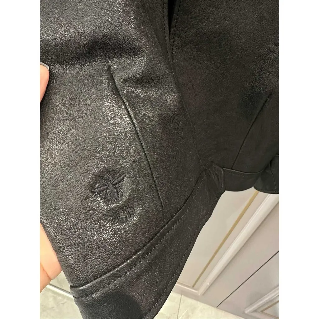 Dior Bar Black Leather Jacket Black Leather Very good - Box View