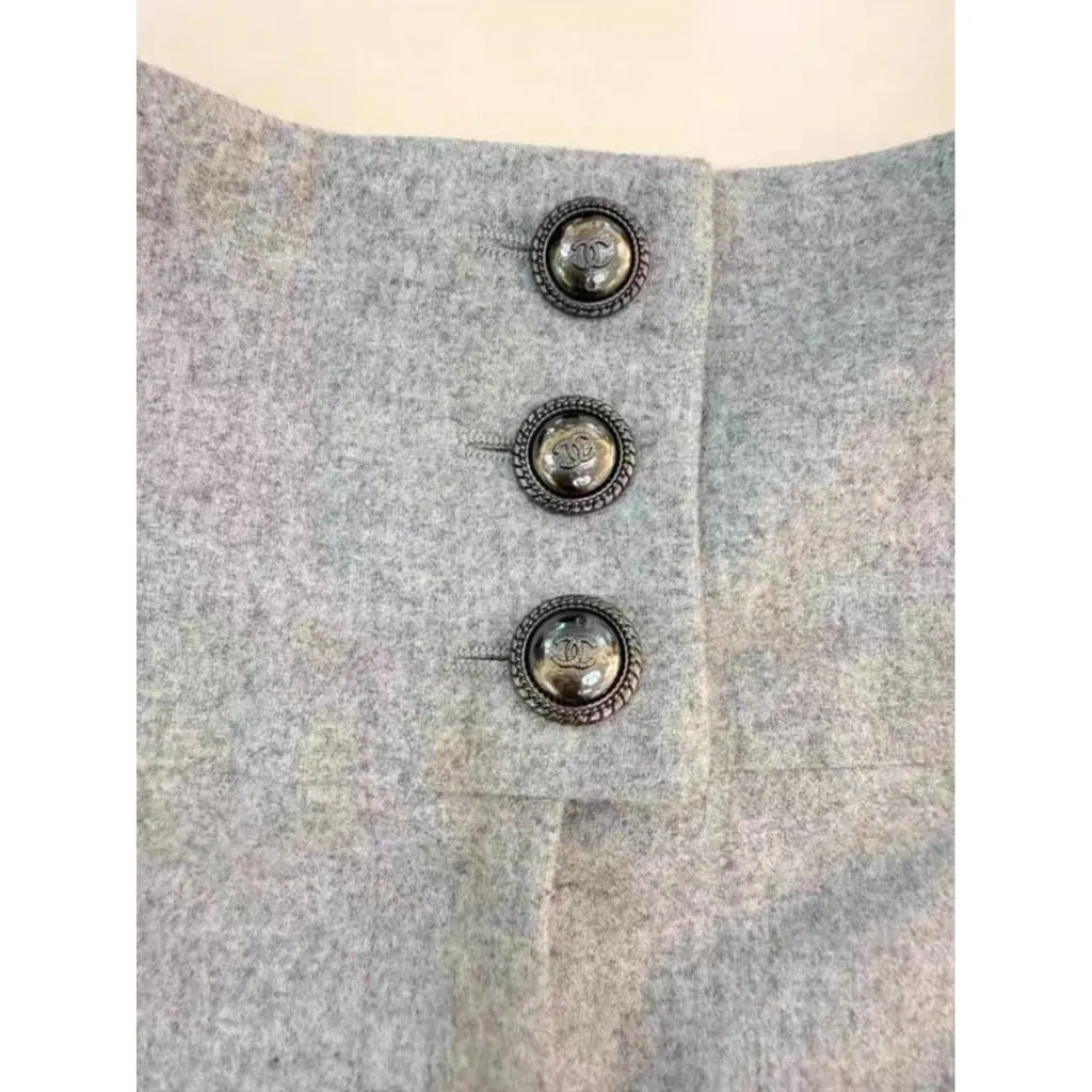 Chanel Wool Trousers MultiColor Wool Very good - Back View