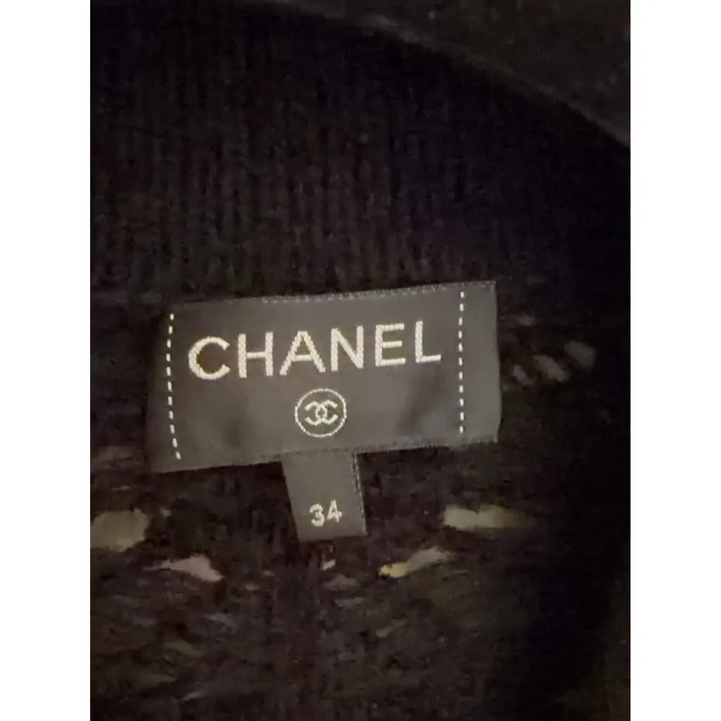 Chanel Black Viscose Knitwear Black Viscose Very good - Back View