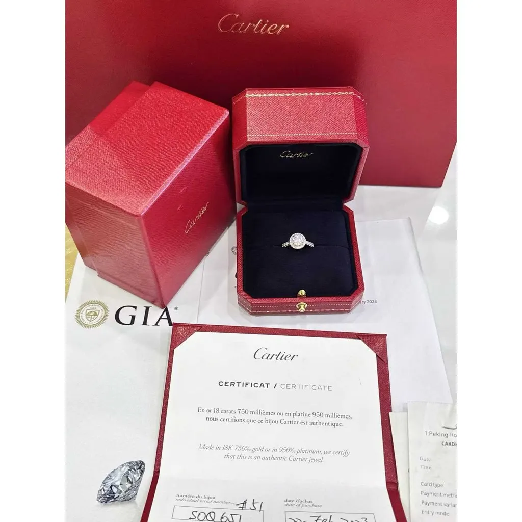 Cartier Platinum Ring MultiColor Platinum Very good - Inside View