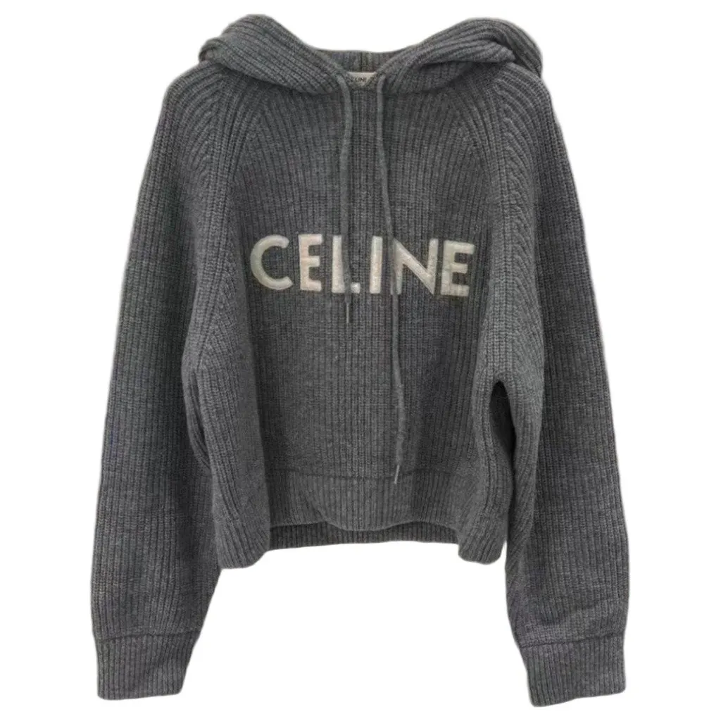 Celine Grey Wool Knitwear Grey Wool Very good - Front View