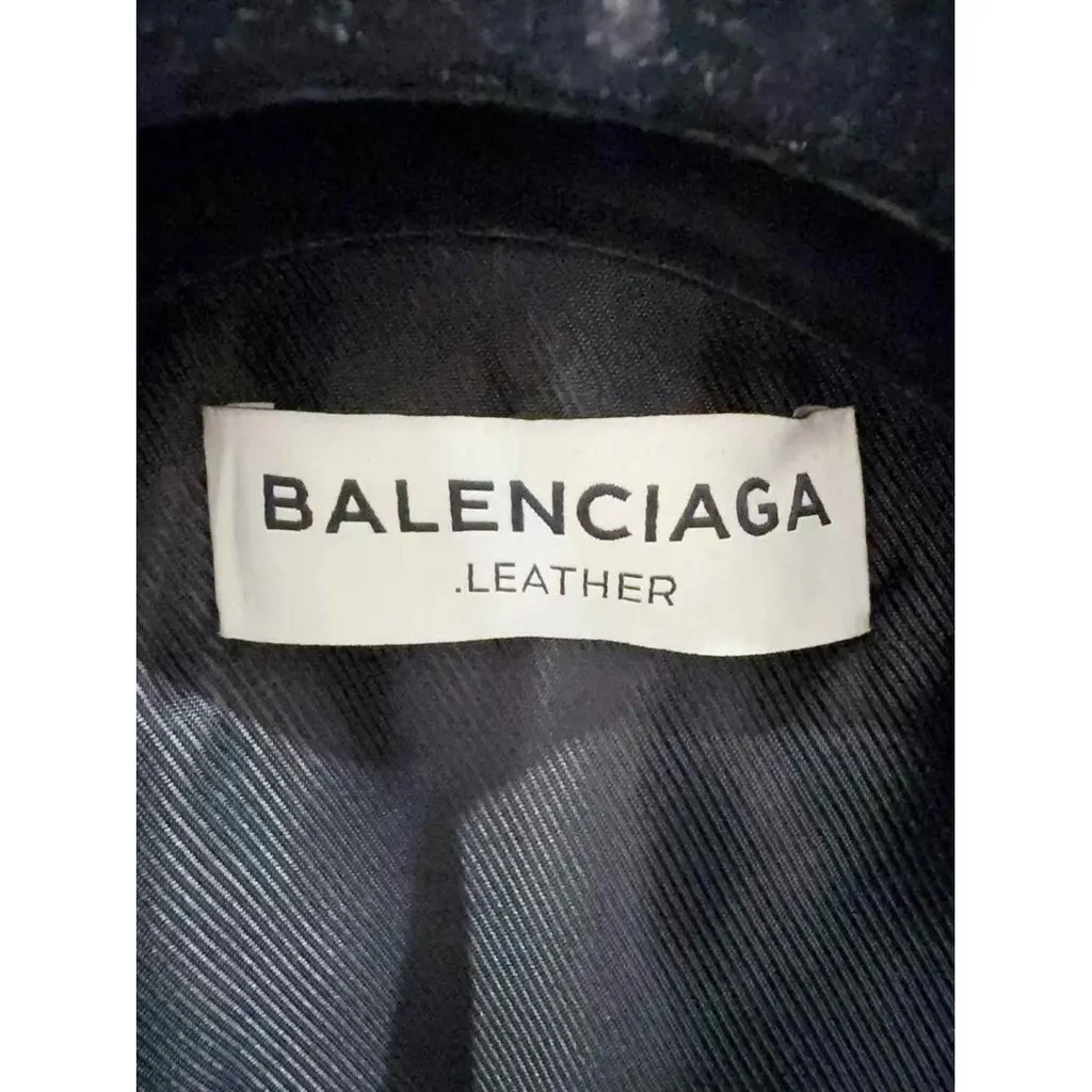 Balenciaga Black Leather Jacket Black Leather Very good - Inside View