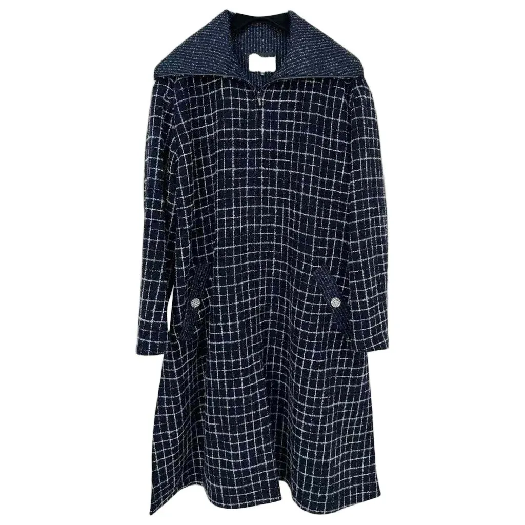 Chanel Wool Coat MultiColor Wool Very good - Front View