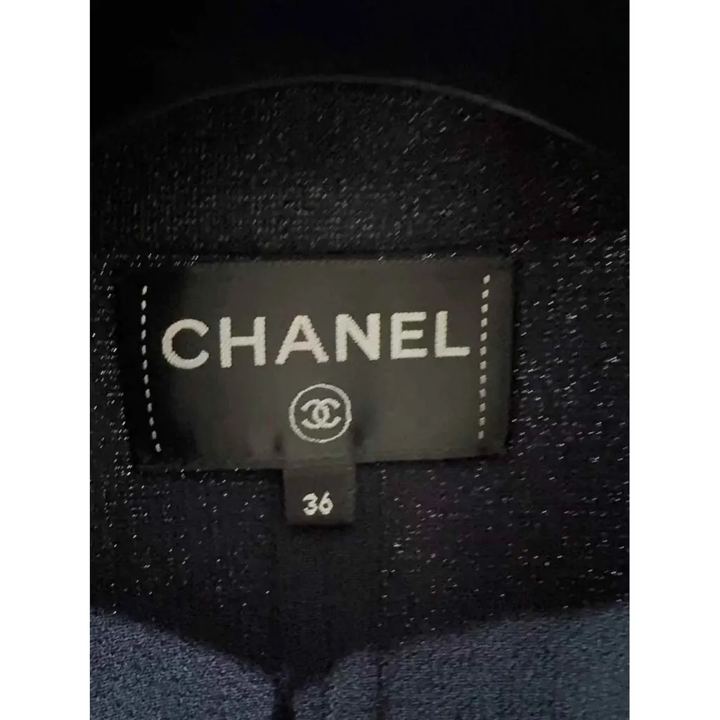 Chanel Black Wool Trench Coat Black Wool Very good - Inside View