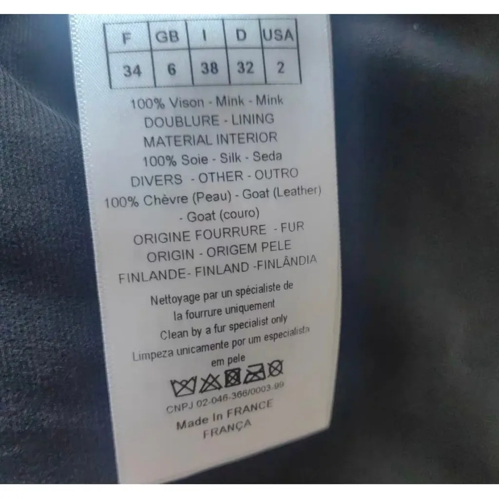 Dior Navy Mink Coat Navy Very good - Box View