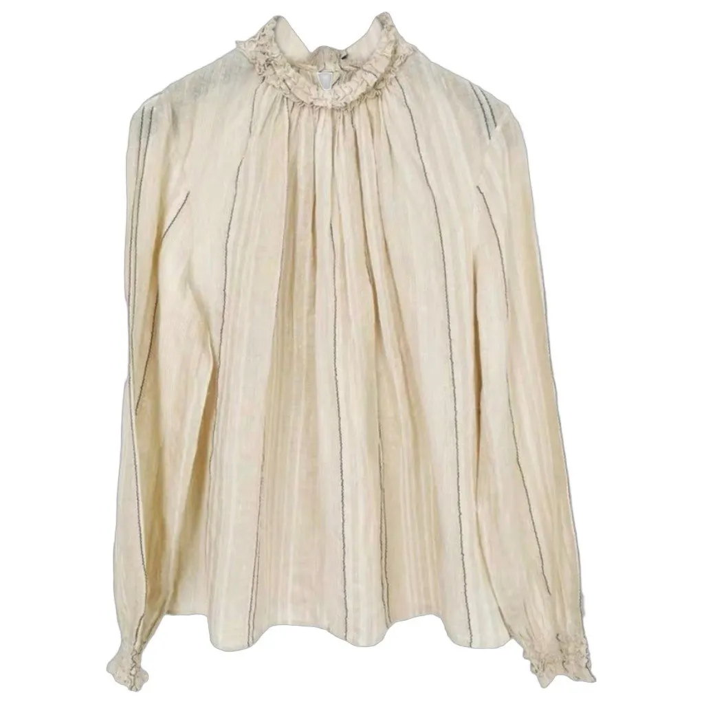 Dior Beige Linen Top Beige Linen Very good - Front View