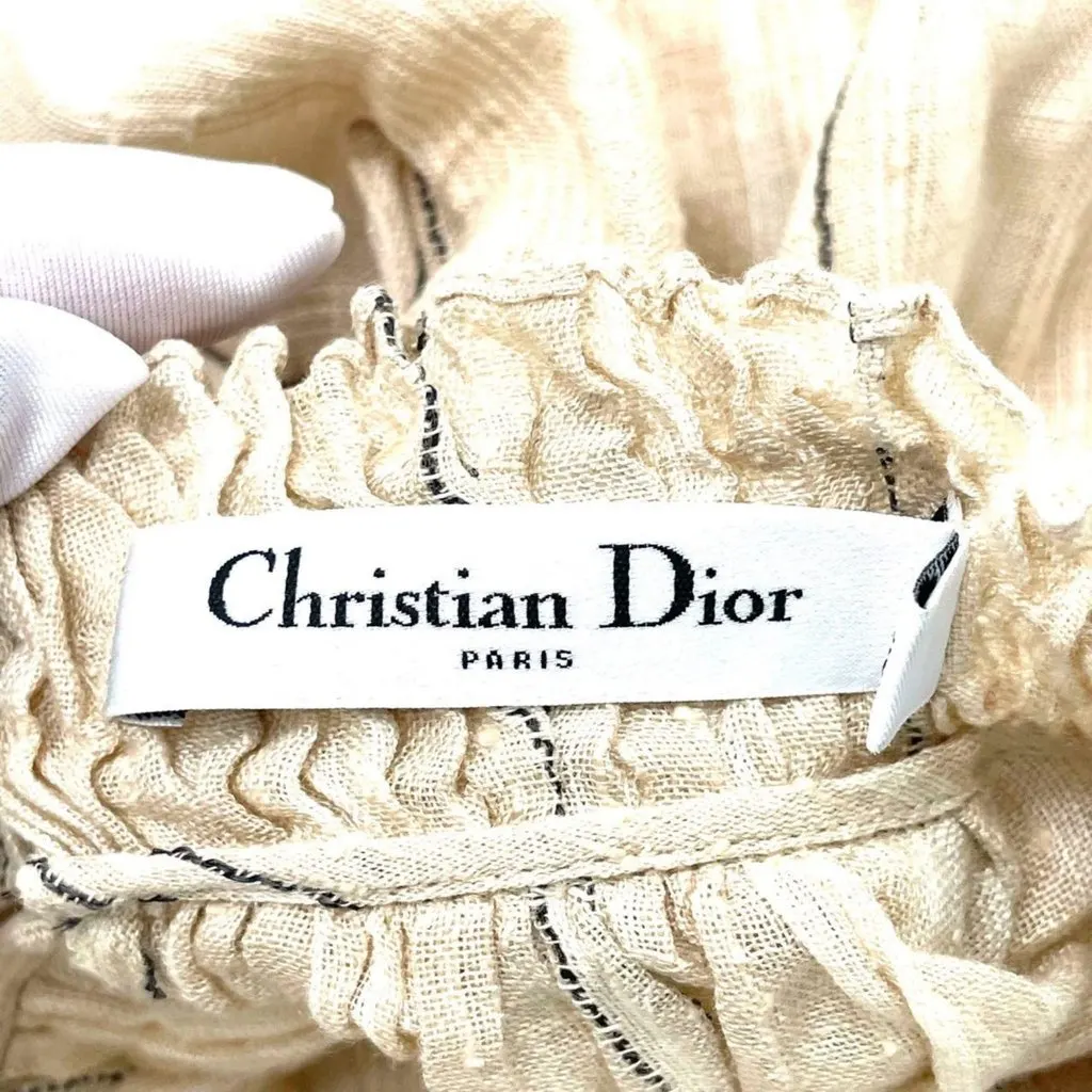 Dior Beige Linen Top Beige Linen Very good - Model View